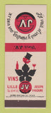 Matchbook Cover - Joseph Vandame Wine Liquor France