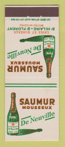 Matchbook Cover - Saumur Mousseux Liquor France Champagne?