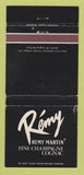 Matchbook Cover - Remy Martin Champagne Cognac Liquor WORN 30 Strike