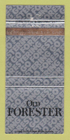Matchbook Cover - Old Forester Whiskey WORN 30 Strike