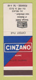 Matchbook Cover - Cinzano Blanc Liquor Georges Barre Pithiviers France