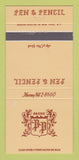 Matchbook Cover - Pen & Pencil New York City 30 Strike