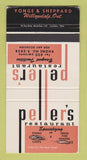Matchbook Cover - Peller's Restaurant Willowdale ON WEAR 30 Strike