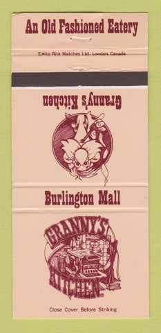 Matchbook Cover - Granny's Kitchen Restaurant Burlington ON 30 Strike