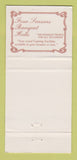 Matchbook Cover - FBH Four Seasons Banquet Restaurant Scarborough ON 30 Strike