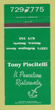 Matchbook Cover - Il Pescatore Ristorante Ottawa ON Piscitelli WEAR 30 Strike
