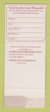 Matchbook Cover - Chambertin Andre Ziltener Pere & Fils Vines WEAR SAMPLE