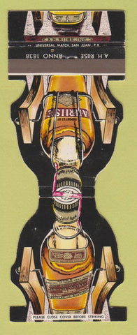 Matchbook Cover - AH Riise Liquors St Thomas Virgin Islands Jewelite