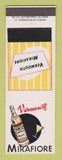Matchbook Cover - Vermouth Mirafiore Liquor SAMPLE