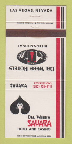 Matchbook Cover - Del Webb's Sahara Casino Hotel Las Vegas NV WEAR 30 Strike