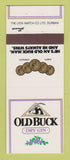Matchbook Cover - Old Buck Dry Gin Liquor South Africa