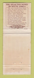 Matchbook Cover - Paarl Perle Liquor South Africa Wines WEAR
