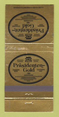 Matchbook Cover - Prasidenten Gold Wine Liquor Baum 30 Strike
