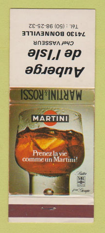 Matchbook Cover Martini & Rossi Liquor Auberge de I'Isle Bonneville France WEAR