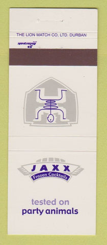 Matchbook Cover - Jaxx Frozen Cocktails Liquor South Africa