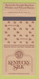 Matchbook Cover - Kentucky Silk Liquor Bourbon Frankfort KY 30 Strike