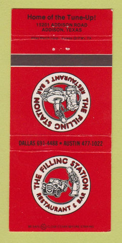 Matchbook Cover - Filling Station Restaurant Addison TX 30 Strike