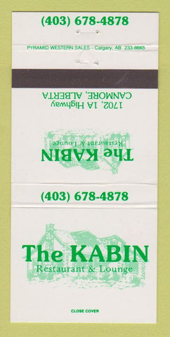 Matchbook Cover - Kabin Restaurant Canmore AB 30 Strike