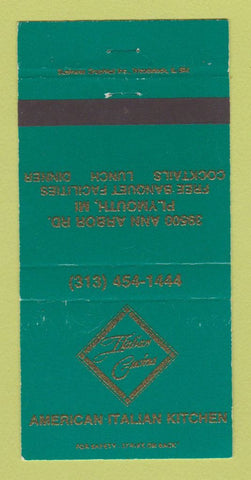 Matchbook Cover - Italian Restaurant Plymouth MI 30 Strike