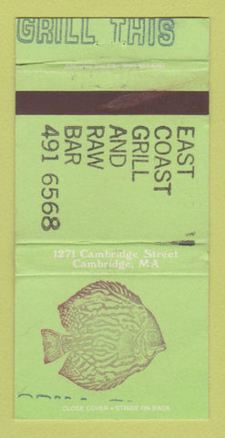 Matchbook Cover - East Coast Grill Raw Bar Cambridge MA WEAR 30 Strike