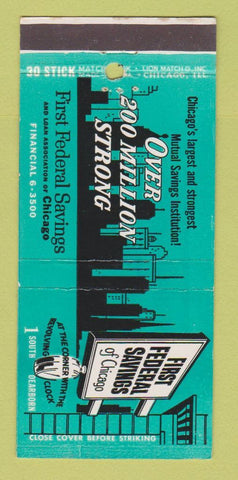 Matchbook Cover - First Federal Savings Chicago IL 30 Stick