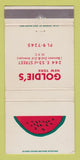 Matchbook Cover - Goldie's New York City WEAR 30 Strike