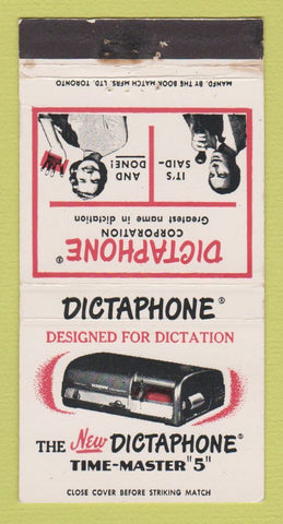 Matchbook Cover - Dictaphone Dictating Machine Canada WEAR #2 30 Strike