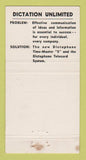 Matchbook Cover - Dictaphone Dictating Machine Canada WEAR #2 30 Strike
