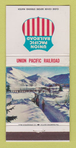 Matchbook Cover - Union Pacific Railroad Sun Valley ID WORN 30 Strike