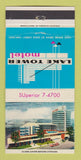 Matchbook Cover - Lake Tower Motel Chicago IL WORN 30 Strike