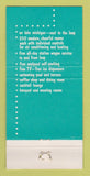 Matchbook Cover - Lake Tower Motel Chicago IL WORN 30 Strike
