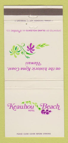 Matchbook Cover - Keauhou Beach Hotel Hawaii Kona Coast 30 Strike