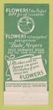Matchbook Cover - Charles Meyers Flowers Cincinnati OH 21 Strike Feature
