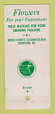 Matchbook Cover - Emil Nagengast Flowers Albany NY 21 Strike Feature