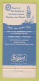 Matchbook Cover - Blue Dolphin Room Outrigger Oahu Hawaii 30 Strike