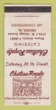 Matchbook Cover - Chateau Royale Chicago IL restaurant WEAR 30 Strike