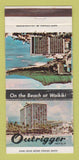 Matchbook Cover - Outrigger Hotel Waikiki Hawaii WEAR 30 Strike