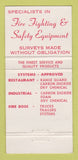 Matchbook Cover - Dyer and Miller Bros Fire Protection Weston ON #1 30 Strike