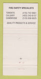 Matchbook Cover - Dyer and Miller Bros Fire Protection Weston ON #2 30 Strike