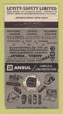Matchbook Cover - Ansul Fire Protection Canada Montreal Winnipeg WEAR 30 Strike