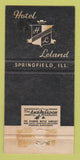 Matchbook Cover - Red Lion Tavern Springfield IL Hotel Leland WEAR 30 Strike