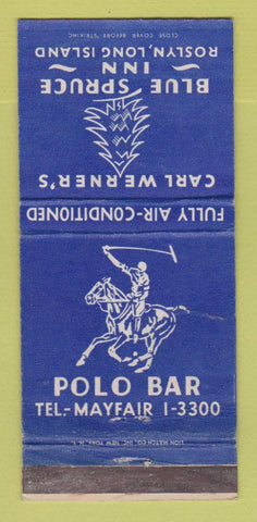Matchbook Cover - Blue Spruce Inn Roslyn LI NY WEAR 30 Strike