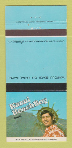 Matchbook Cover - Kauai Beach Boy Hotel Hawaii 30 Strike