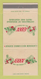 Matchbook Cover - Best Fruit and Produce South San Francisco CA 30 Strike