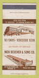 Matchbook Cover - Nick Beucher Sons Chicago IL Rendering 30 Strike