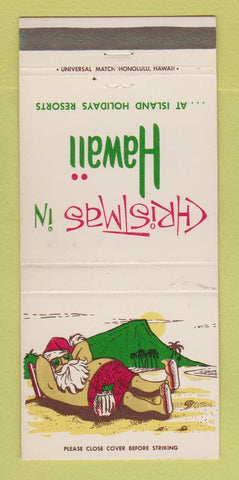 Matchbook Cover - Christmas in Hawaii Tourism Santa 30 Strike