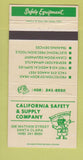 Matchbook Cover - California Safety Supply Santa Clara CA 30 Strike