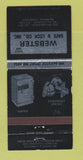 Matchbook Cover - Webster Safe and Lock Deadbolts Memphis TN 30 Strike