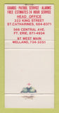 Matchbook Cover - Bomar Alarm Systems St Catharines ON Fort Erie WEAR 30 Strike