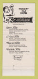 Matchbook Cover - Holiday Isle Hotel Waikiki Hawaii WORN 30 Strike